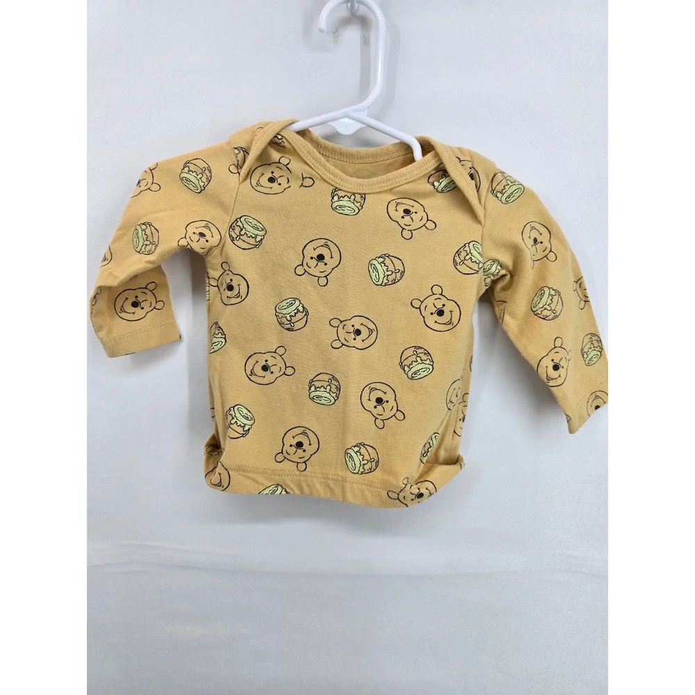 Disney Baby Winnie the Pooh Corduroy Overalls and Bodysuit Set Yellow Cream 3-6M